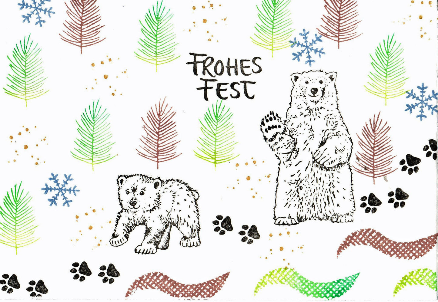 Stempel Eisbär winkt