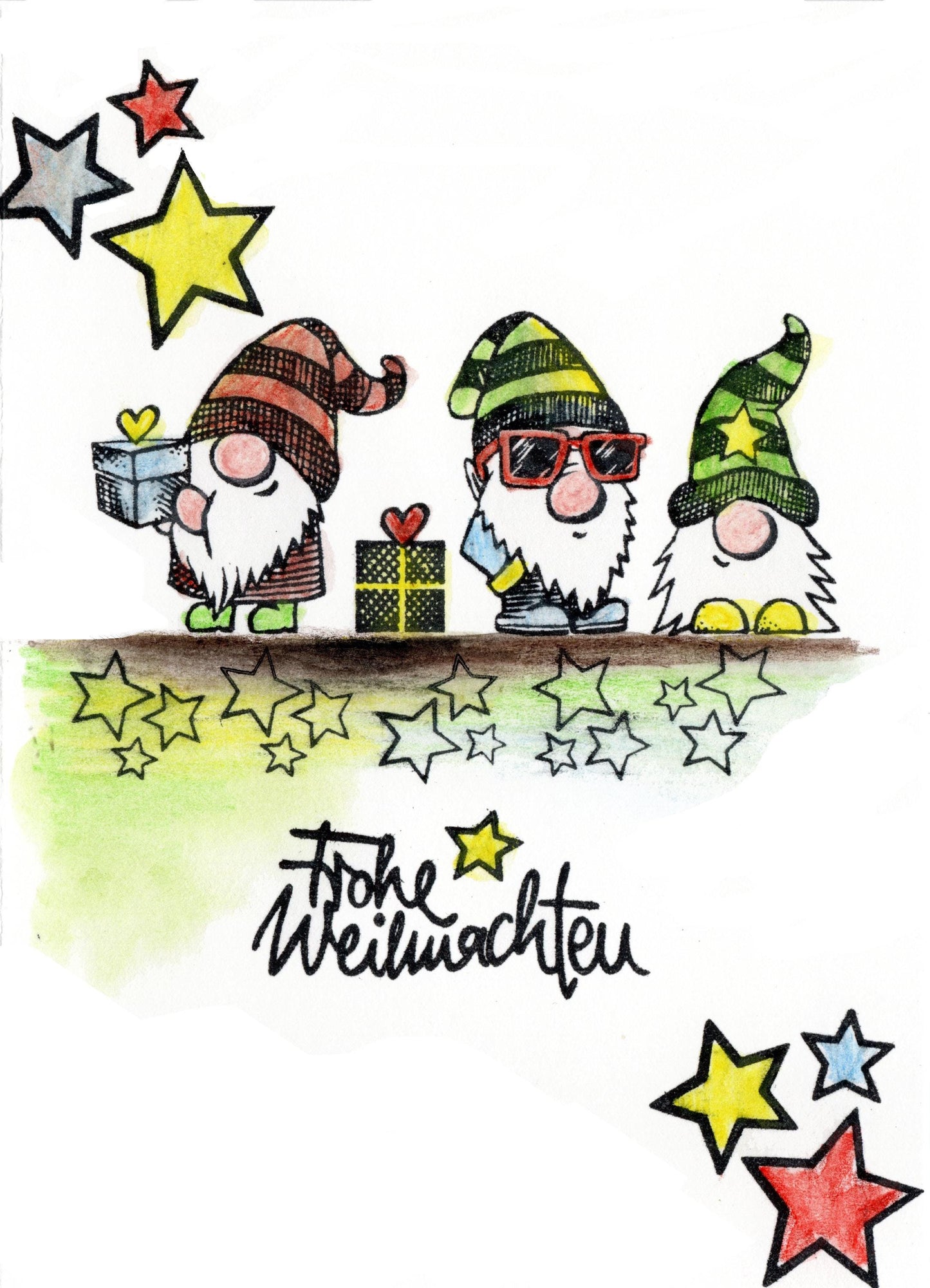 Stempel drei Wichtel