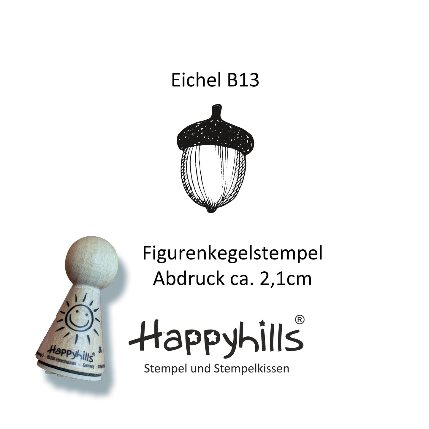 Kegelstempel Blätter und Eichel Auswahl oder Set