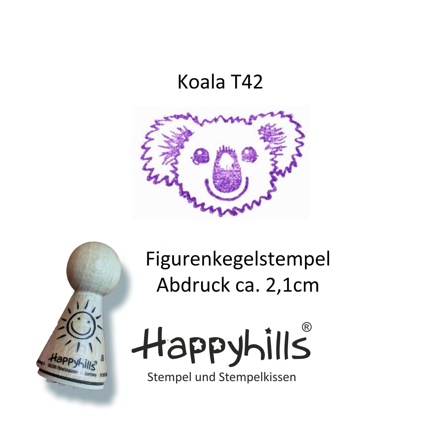 Kegelstempel Koala, Eukalyptus und Panda Auswahl oder Set