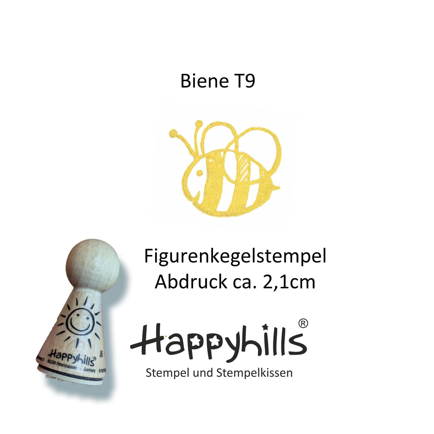 Kegelstempel Gingko, Sonne und Biene Auswahl oder Set