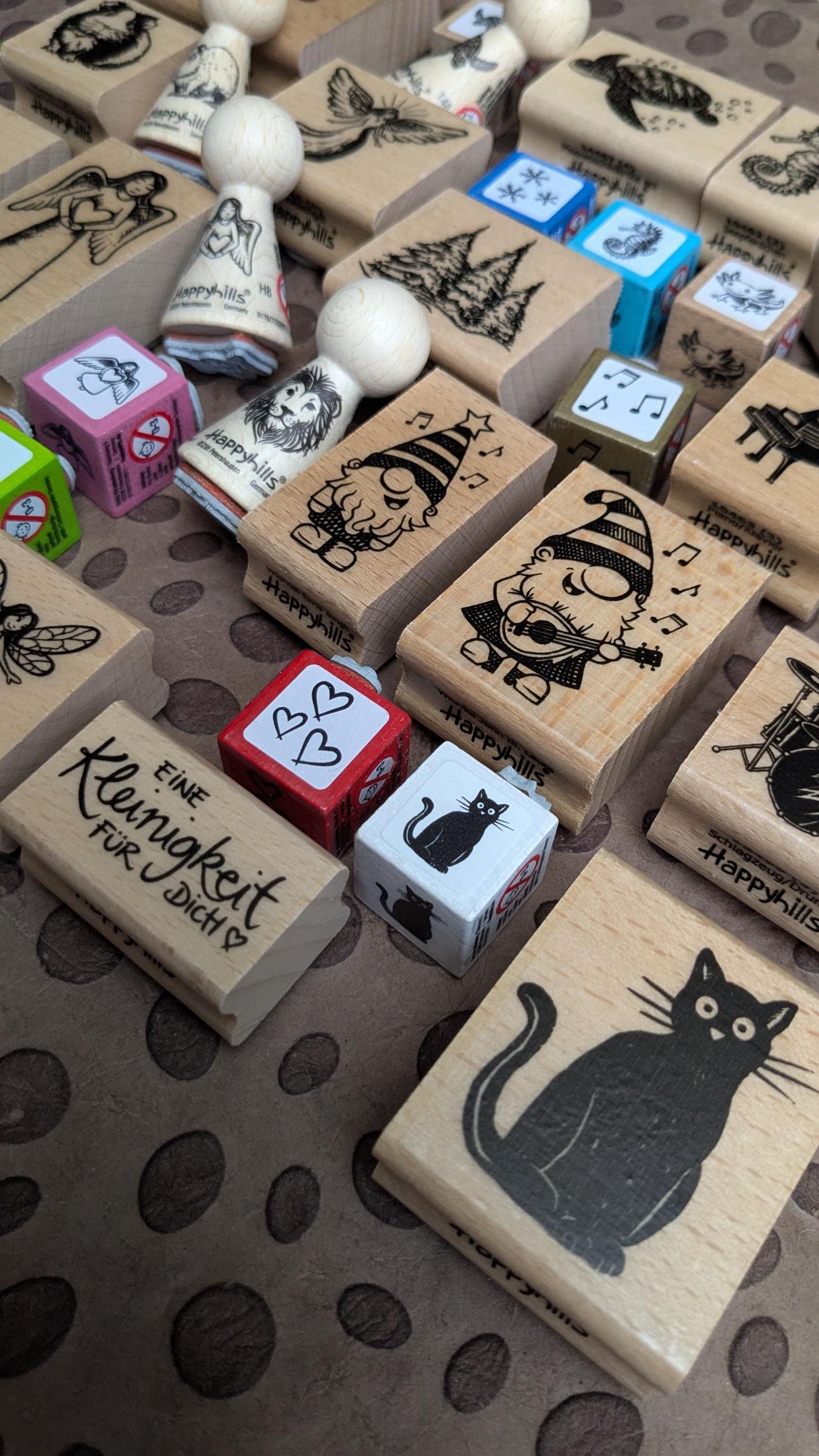 Ministempel Kater/Katze, Maus und Tatzenspur Auswahl oder Set