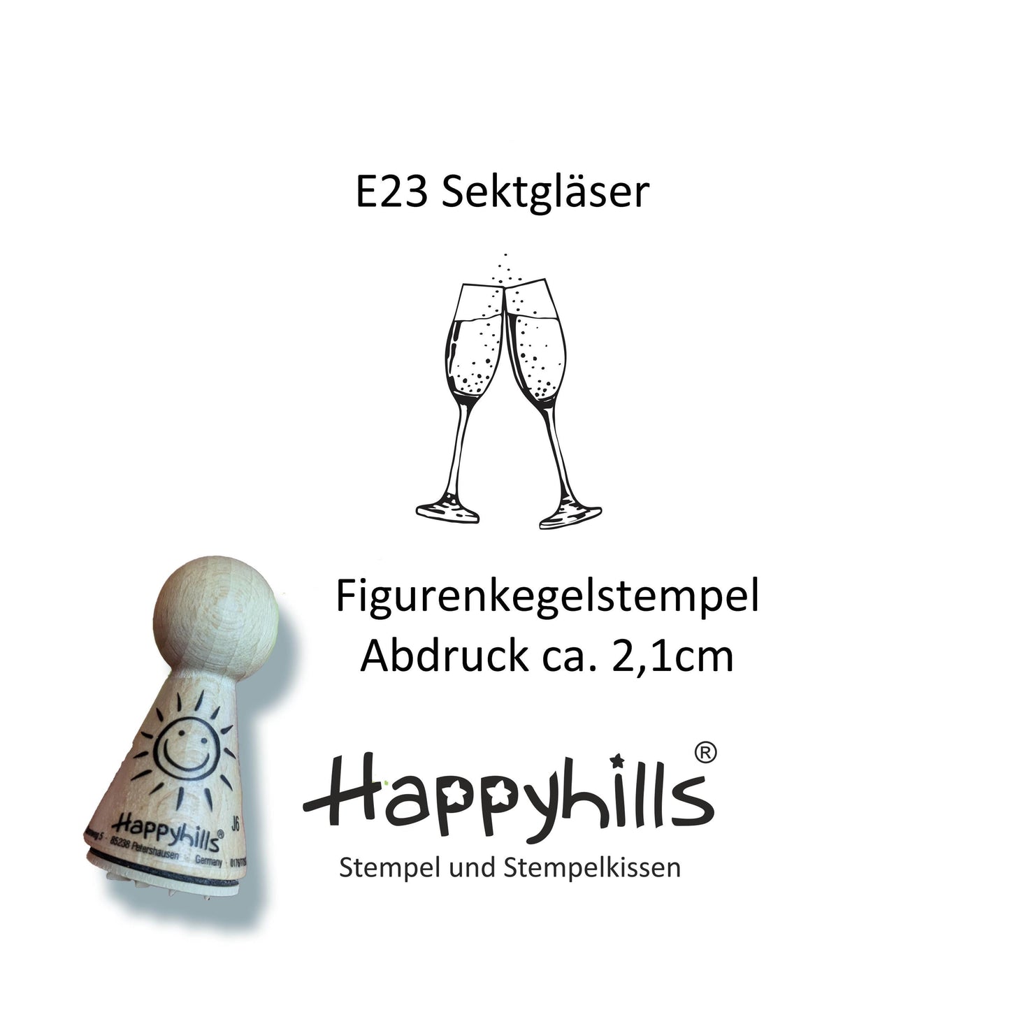 Kegelstempel Lilie, Krone und Sektgläser Auswahl oder Set
