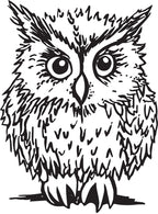 Stempel Eule Waldkauz