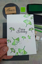 Gingko - Stempel‑Set mit Stempelkissen · 10‑teilig