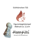 Kegelstempel Igel, Eichhörnchen und Waldkauz Auswahl oder Set