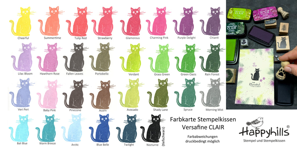 VersaFine CLAIR Stempelkissen mit großer Farbauswahl