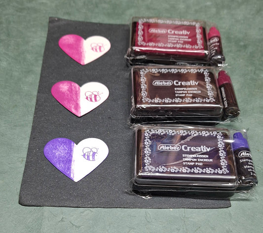 Girls 3er Set Creativ Stempelkissen pink-bordeaux-violett