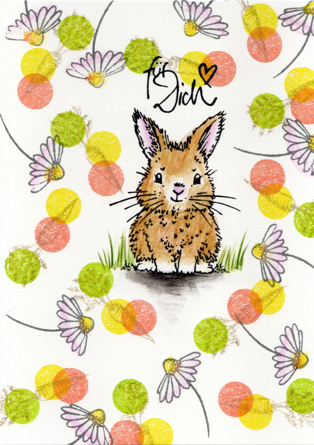 Stempel Blümchen mit Stiel