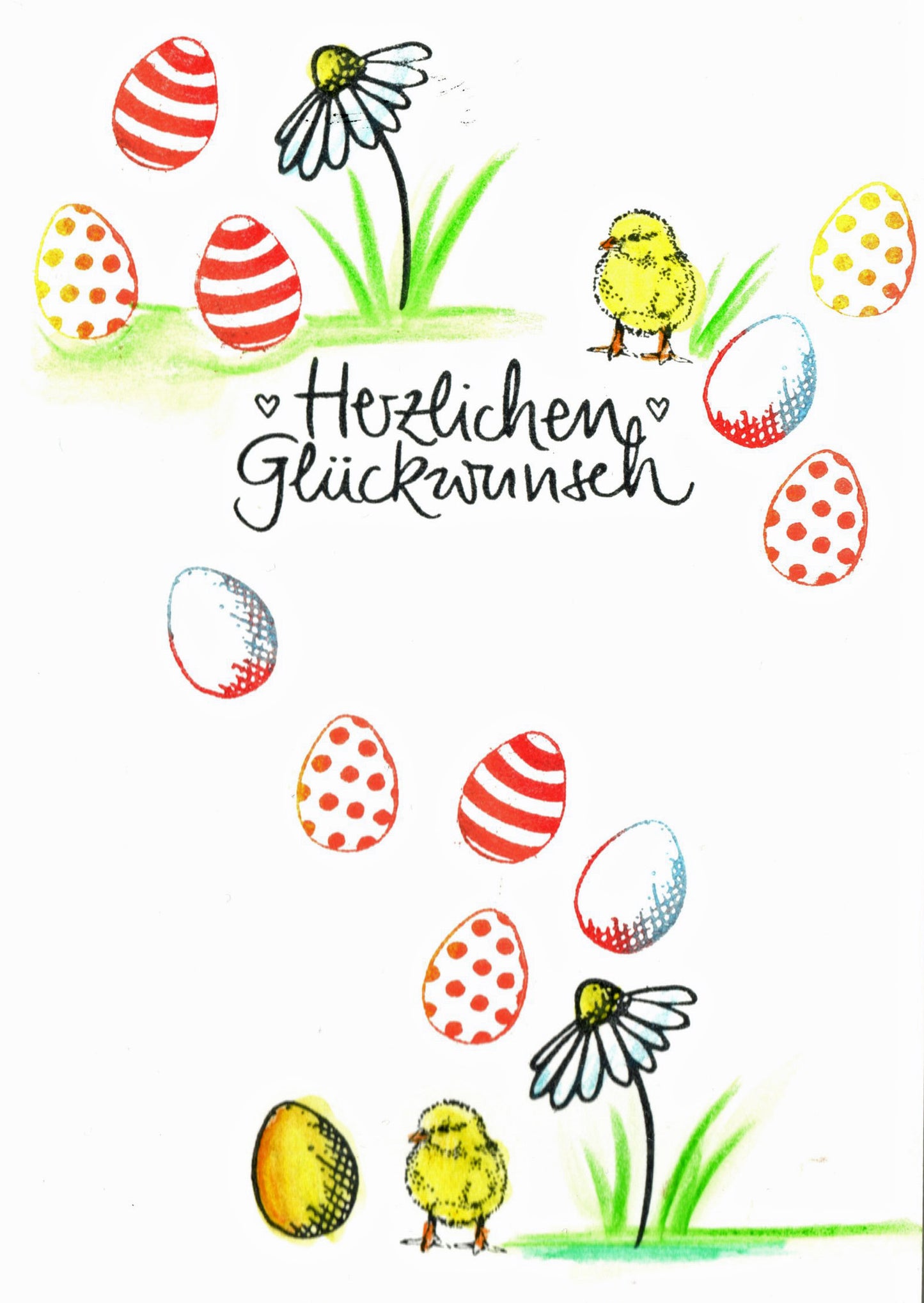 Stempel Blümchen mit Stiel