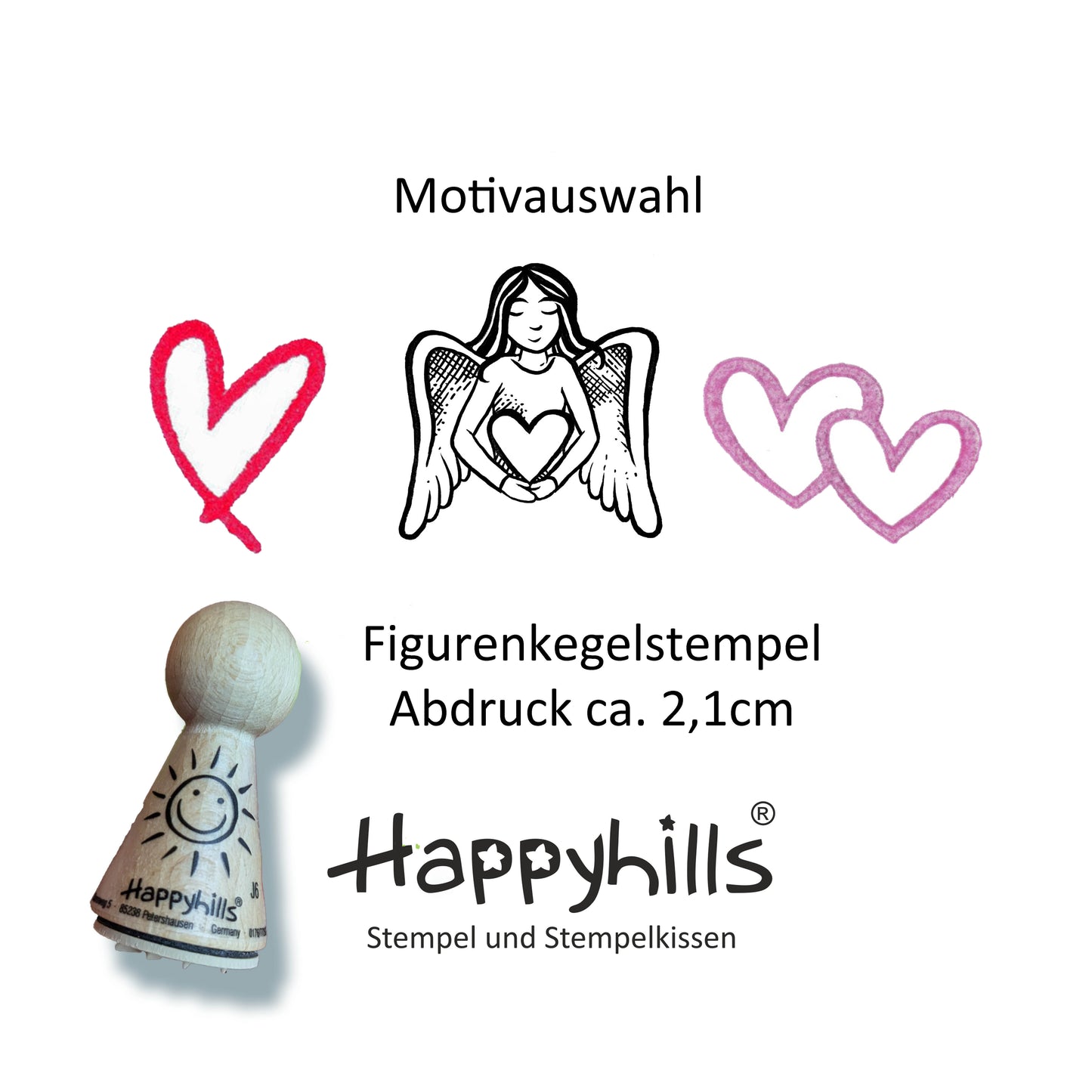 Kegelstempel Herzen und Engel Auswahl oder Set
