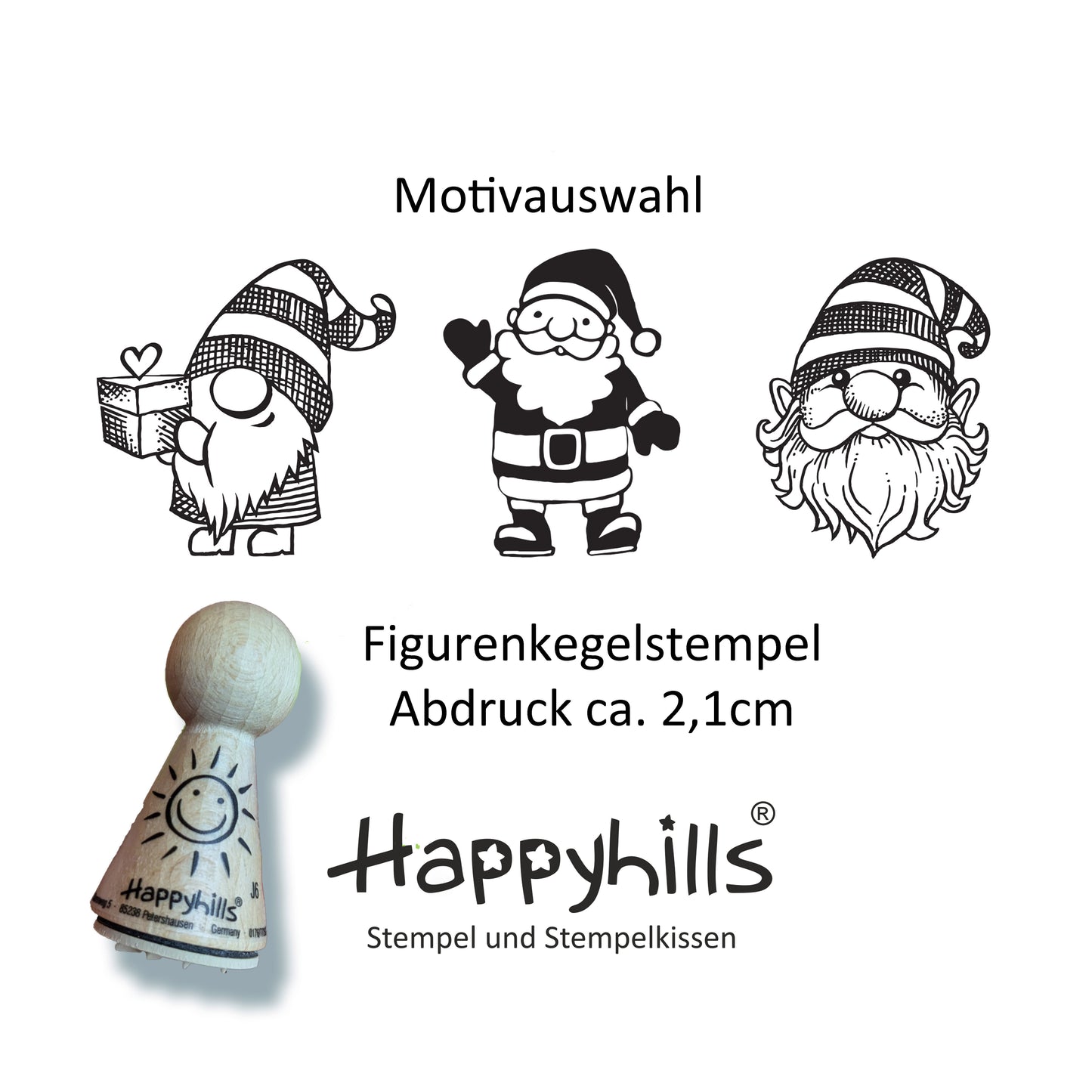 Kegelstempel Wichtel Weihnachten Auswahl oder Set