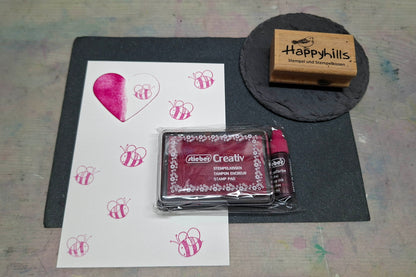 Glamour 3er Set Creativ Stempelkissen schwarz-pink-türkis