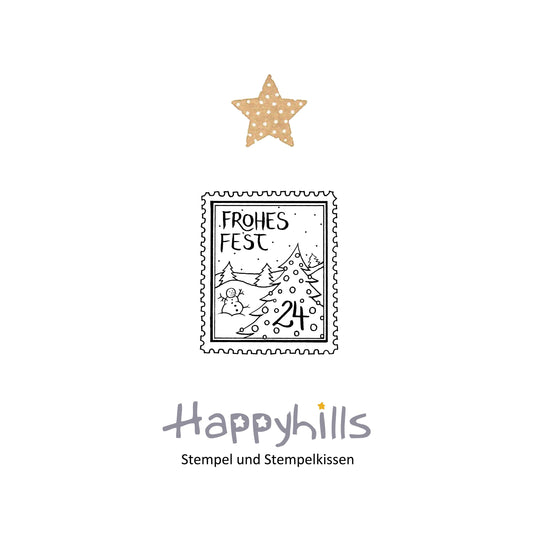 Stempel Briefmarke Frohes Fest