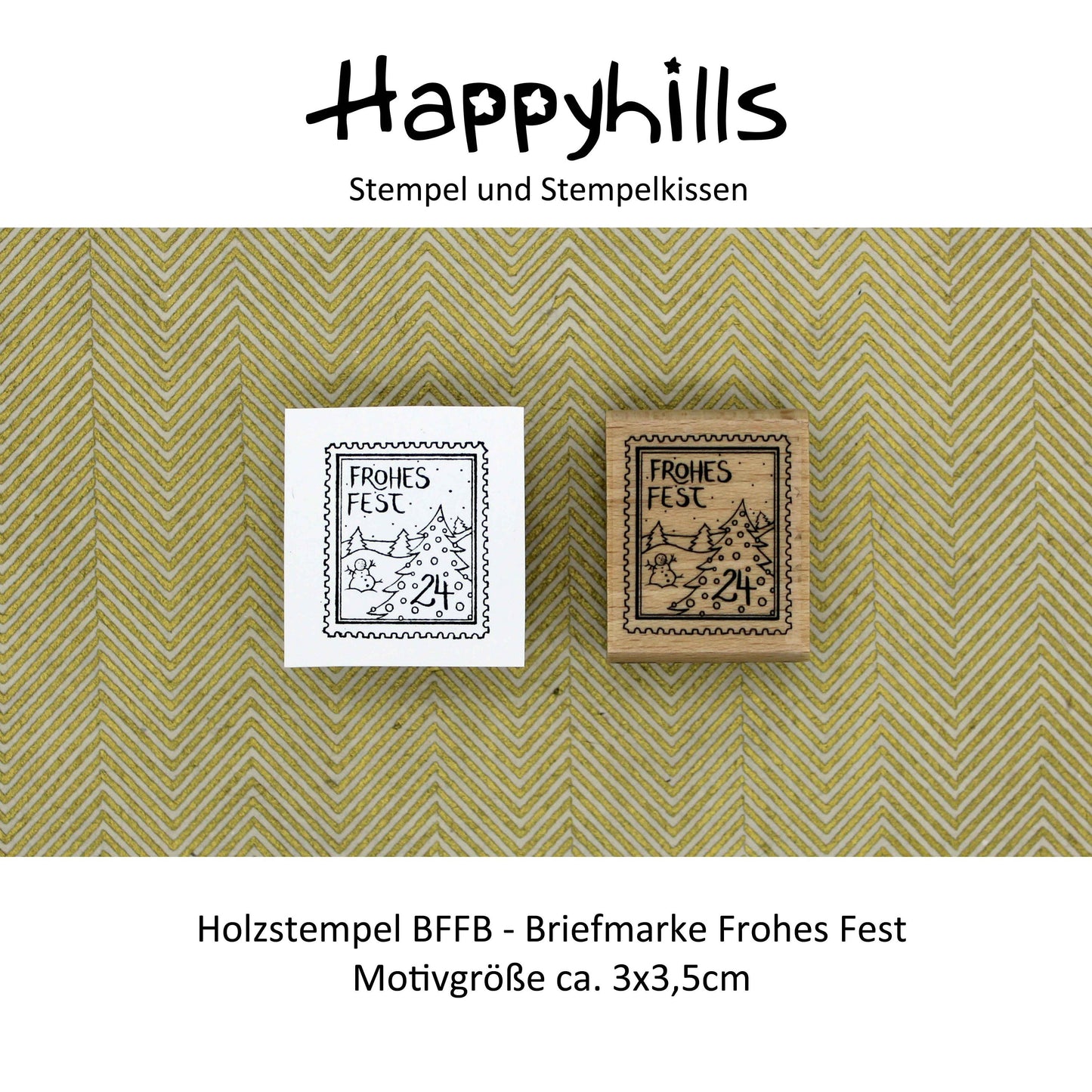 Stempel Briefmarke Frohes Fest