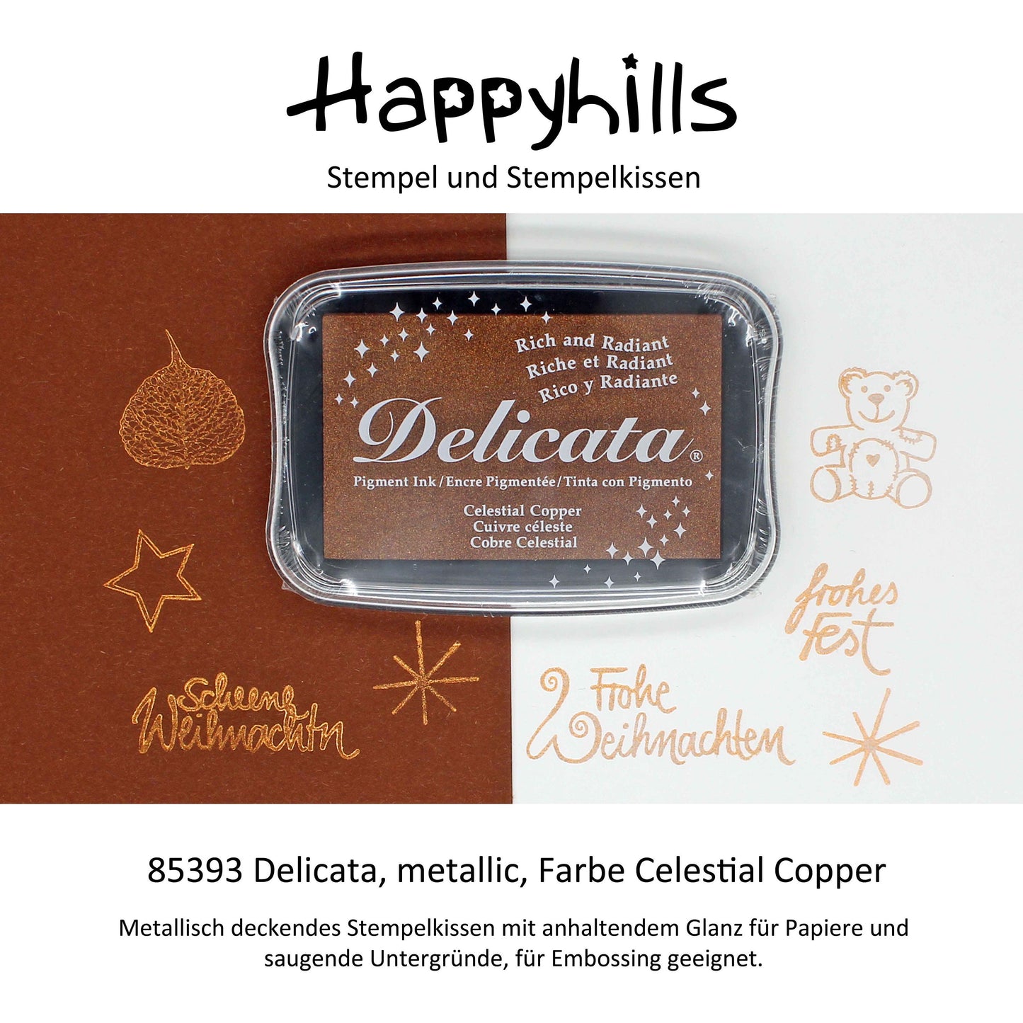 Delicata Stempelkissen Metallic Effekt mit Farbauswahl