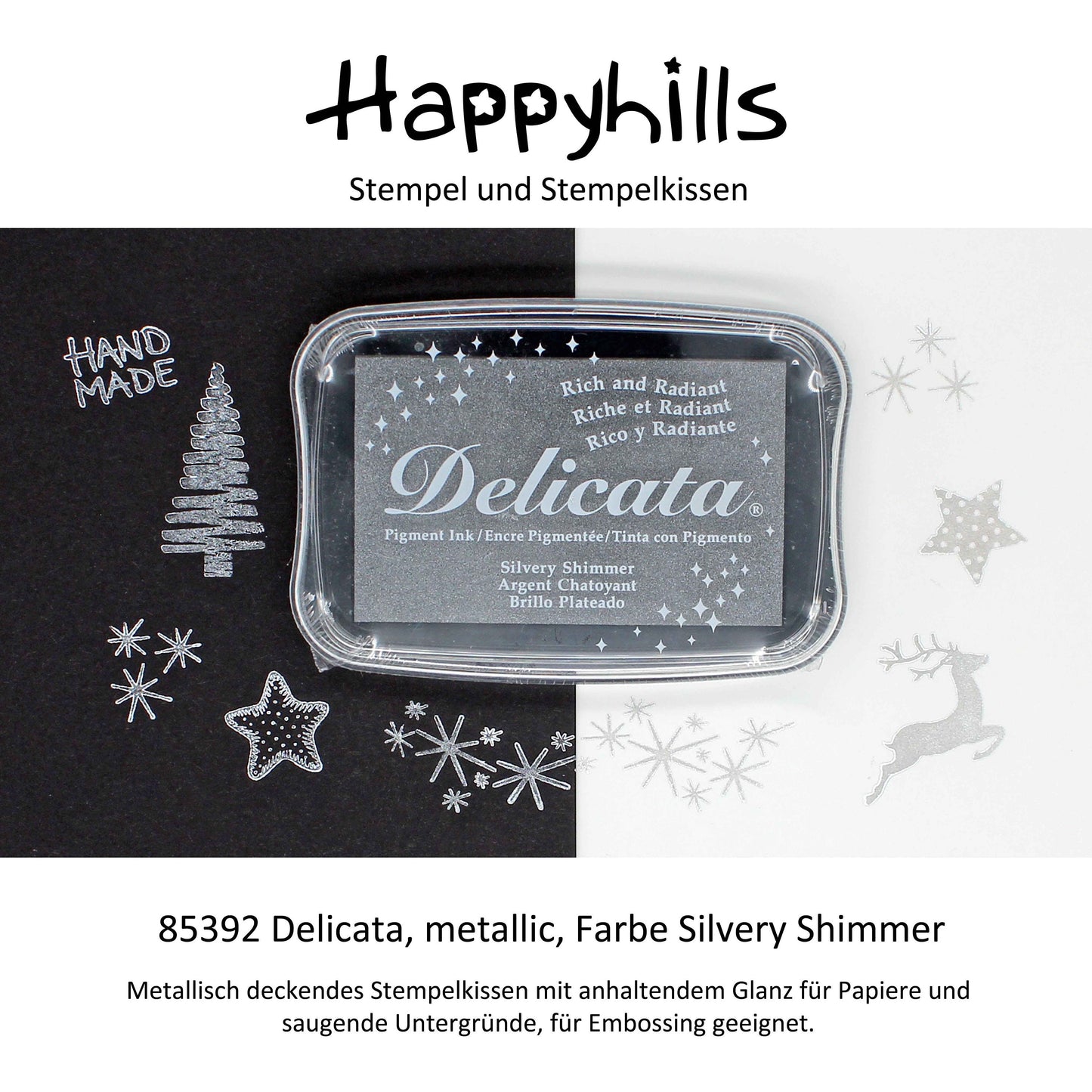 Delicata Stempelkissen Metallic Effekt mit Farbauswahl