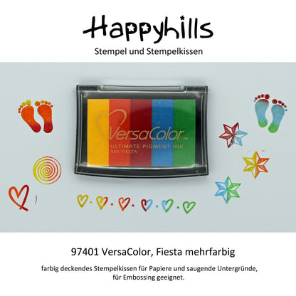 VersaColor Stempelkissen groß Fiesta Regenbogen