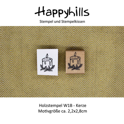 Stempel Kerze mit Grün