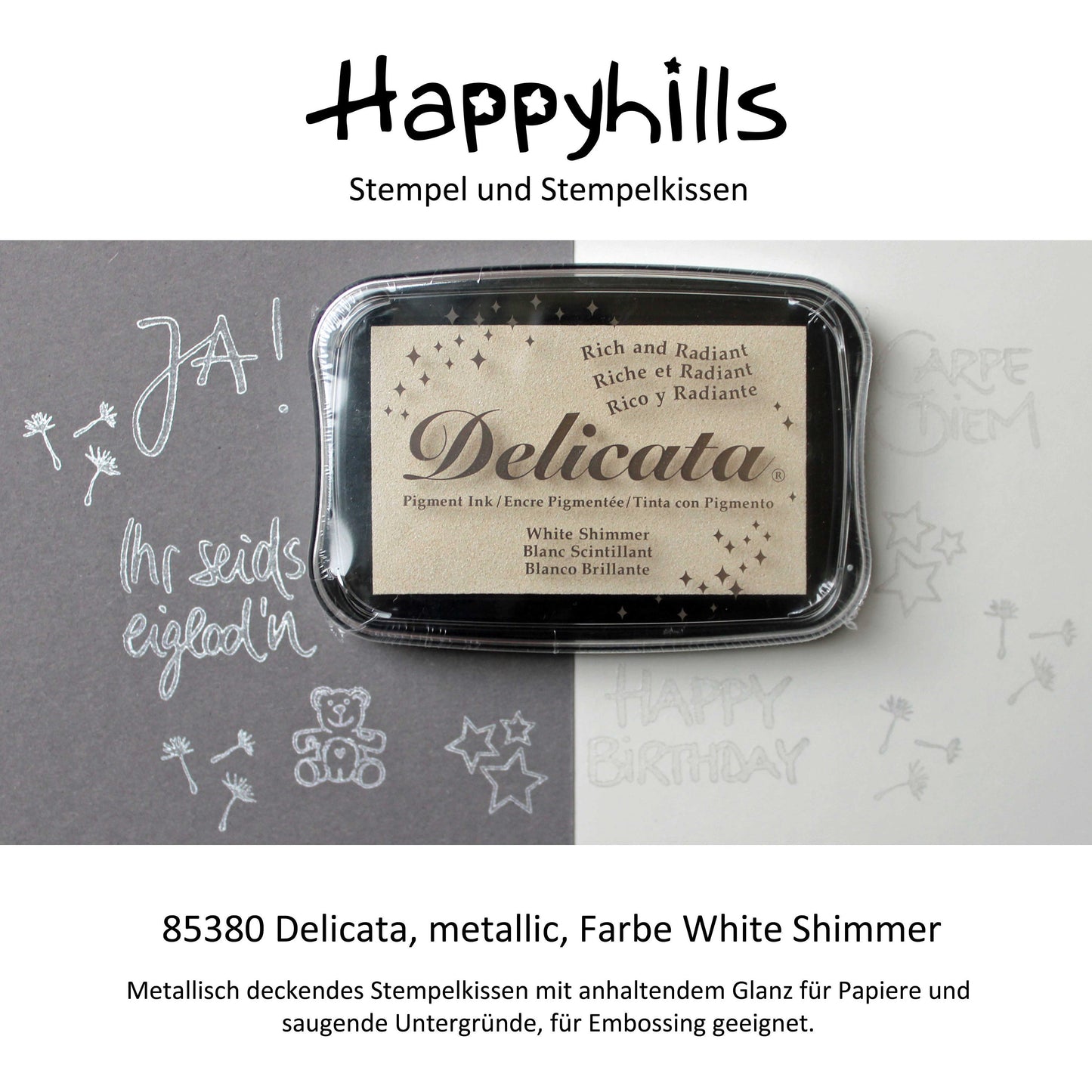 Delicata Stempelkissen Metallic Effekt mit Farbauswahl