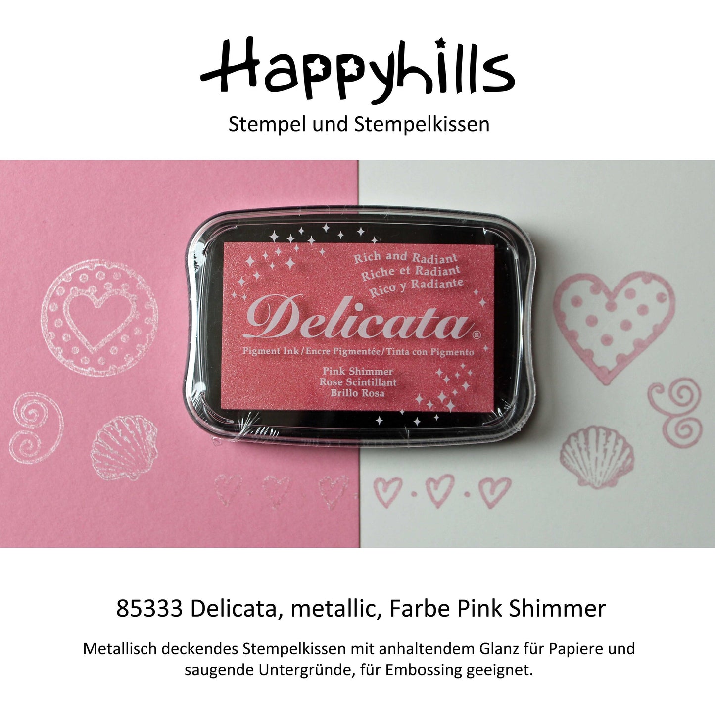 Delicata Stempelkissen Metallic Effekt mit Farbauswahl