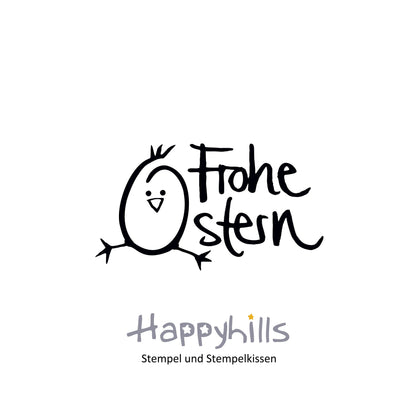 Stempel Frohe Ostern mit Küken