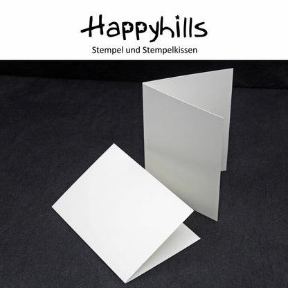 Klappkarte A6 naturweiss Hochformat oder Querformat
