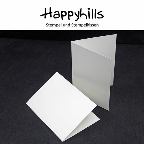 Klappkarte A6 naturweiss Hochformat oder Querformat
