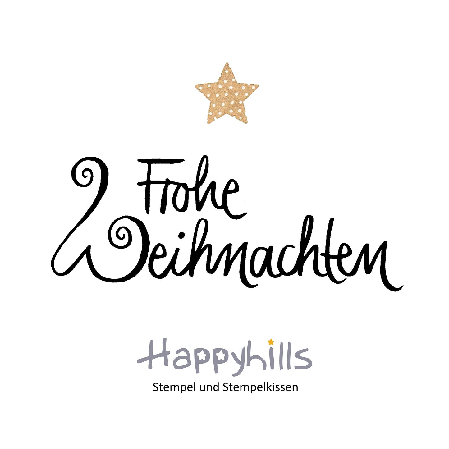 Stempel Frohe Weihnachten Schnörkel