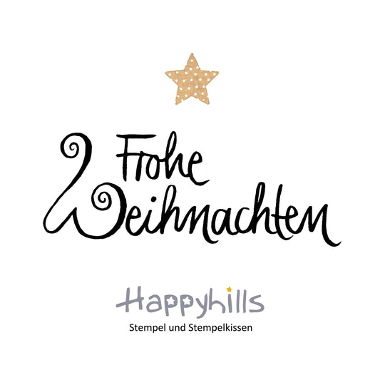 Stempel Frohe Weihnachten Schnörkel