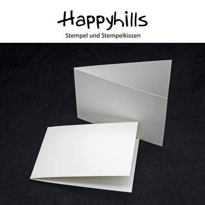 Klappkarte A6 naturweiss Hochformat oder Querformat