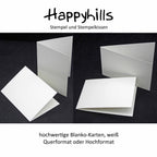 Klappkarte A6 naturweiss Hochformat oder Querformat