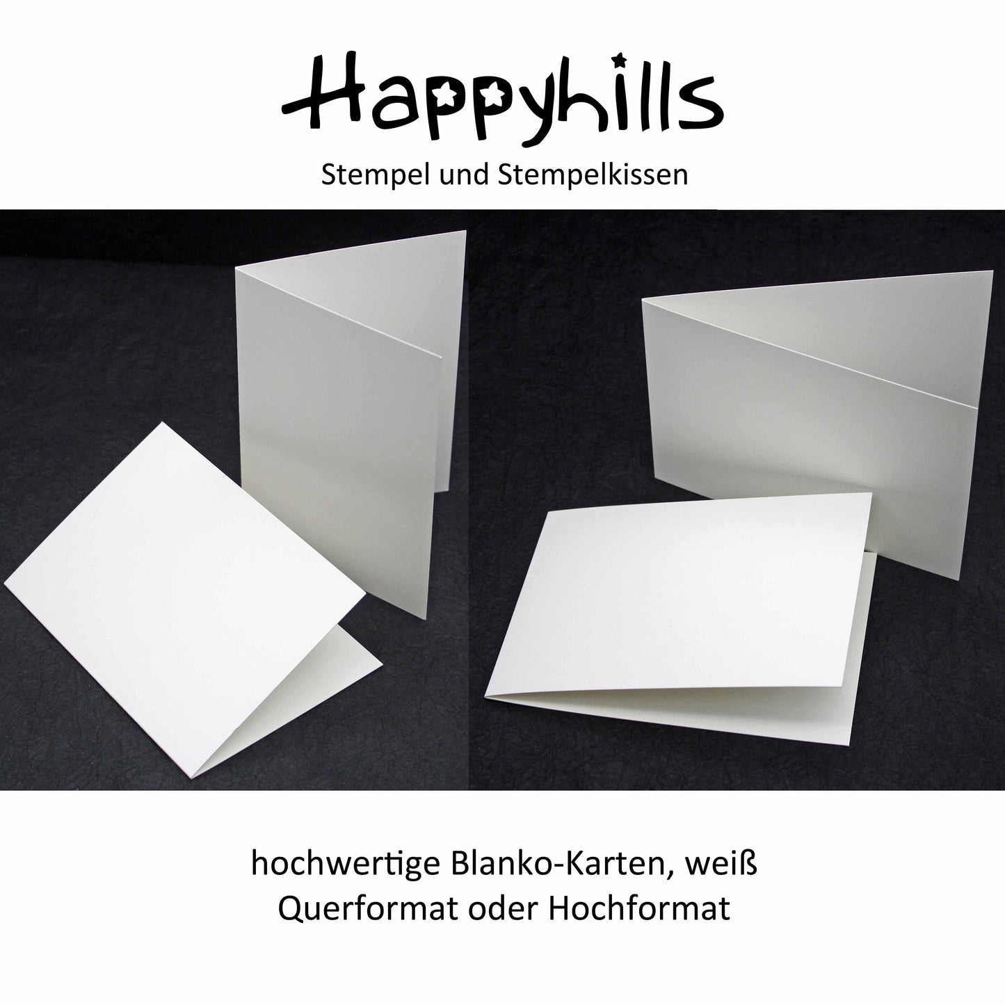 Klappkarte A6 naturweiss Hochformat oder Querformat