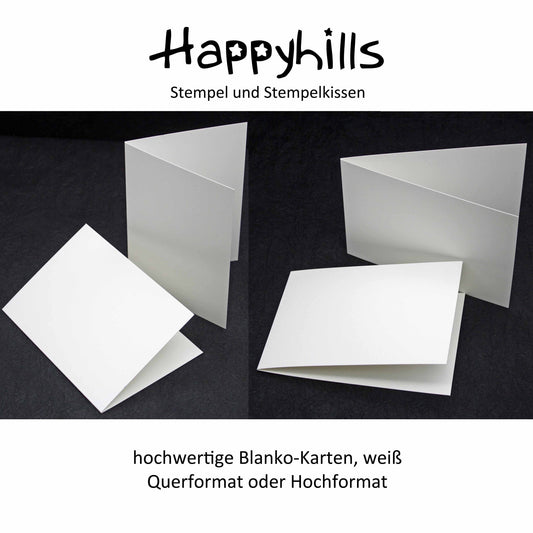 Klappkarte A6 naturweiss Hochformat oder Querformat