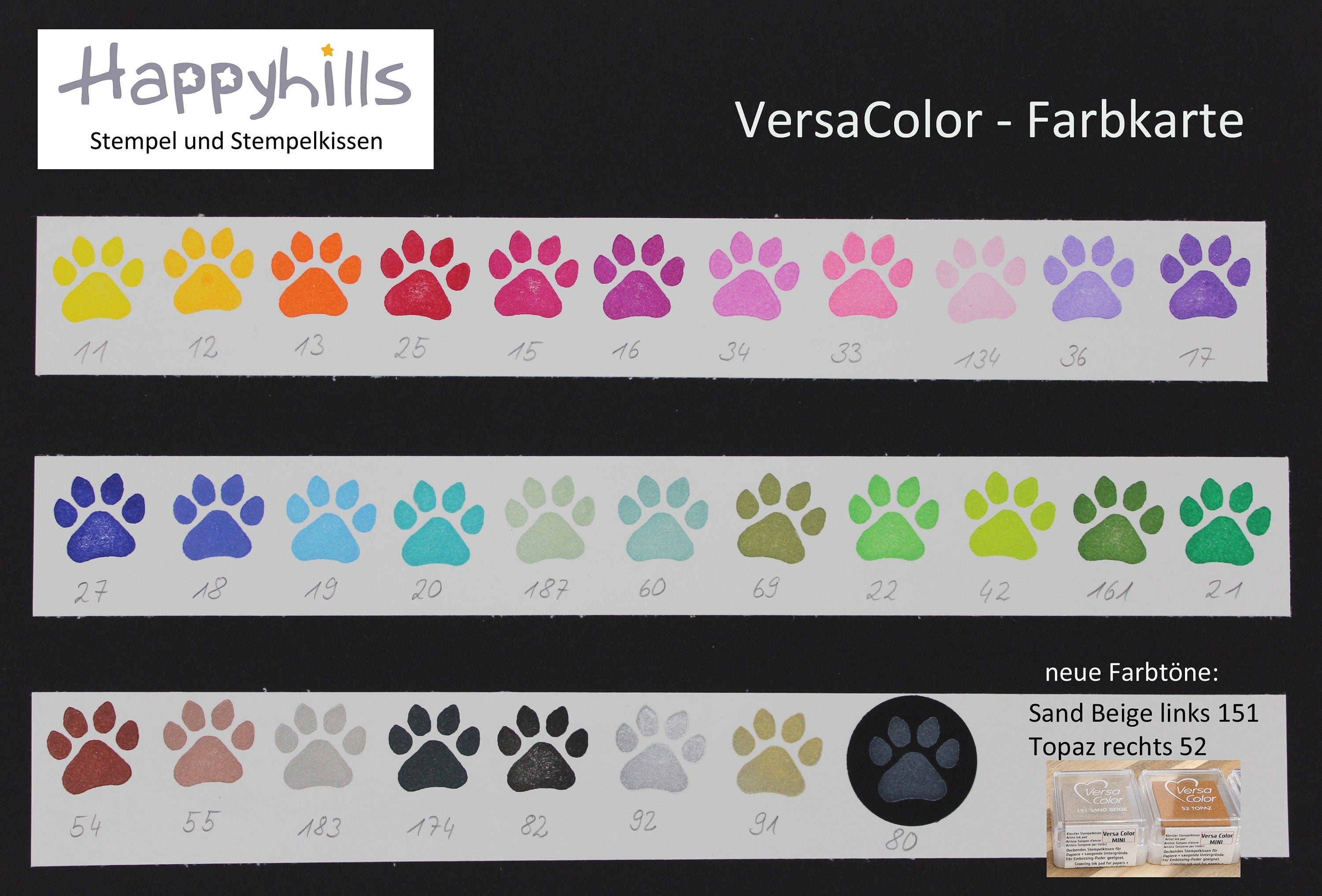 VersaColor Mini Stempelkissen mit großer Farbauswahl