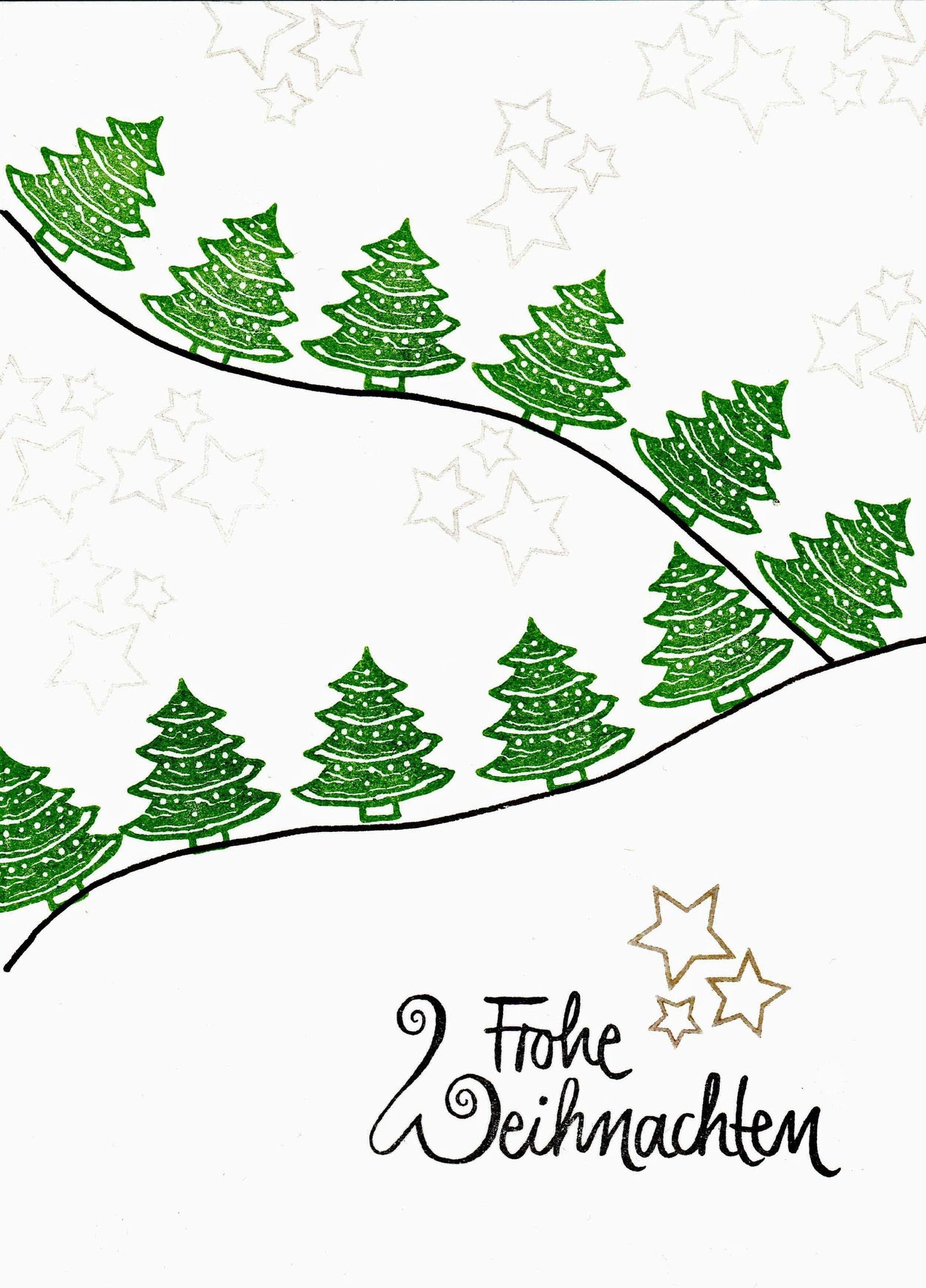 Stempel Frohe Weihnachten Schnörkel