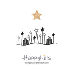 Stempel Sterne und Geschenke