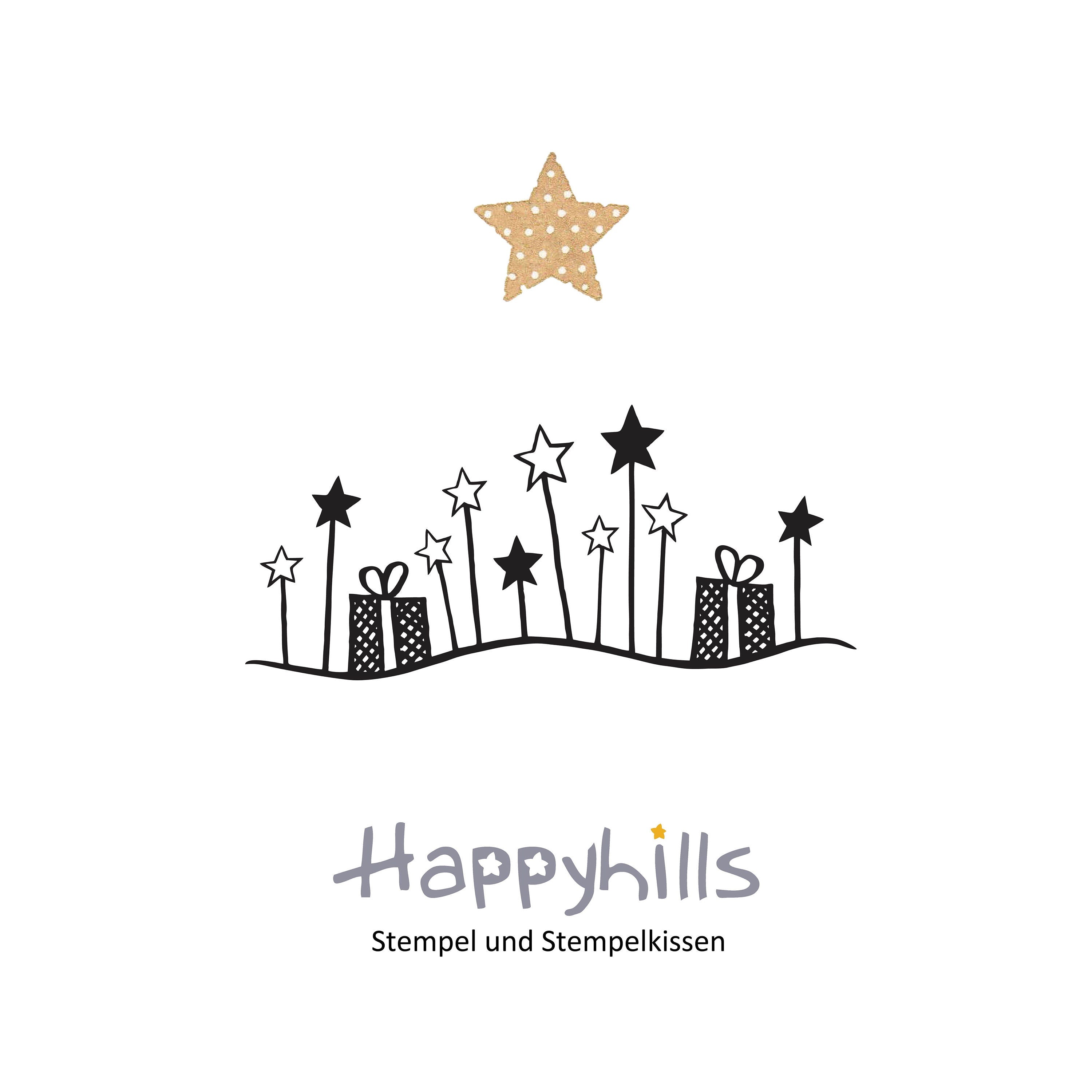 Stempel Sterne und Geschenke