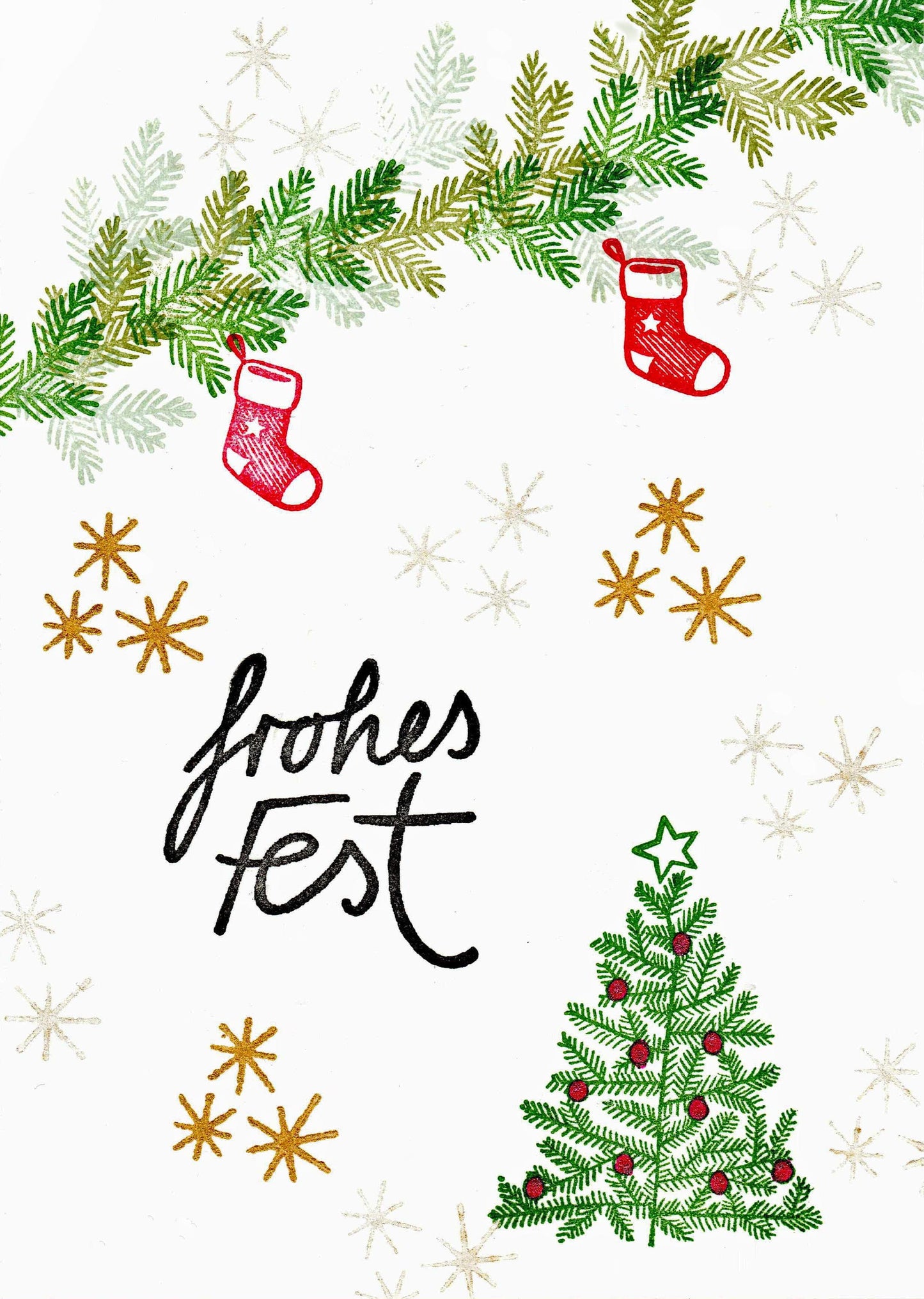 Stempel Tannenbaum mit Kugeln