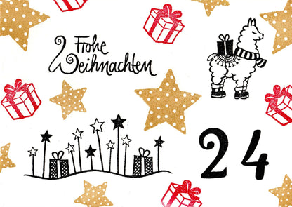Stempel Sterne und Geschenke