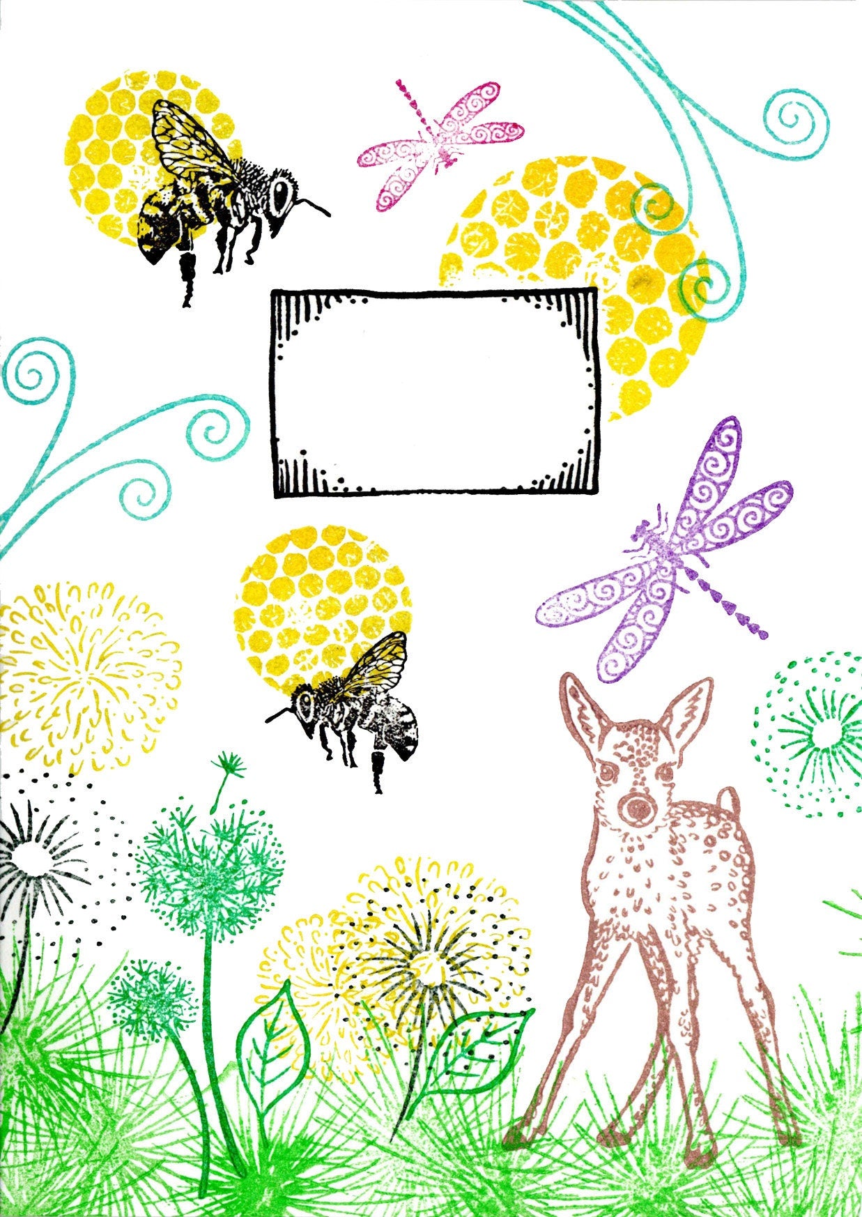 Stempel Pusteblume Feuerwerk
