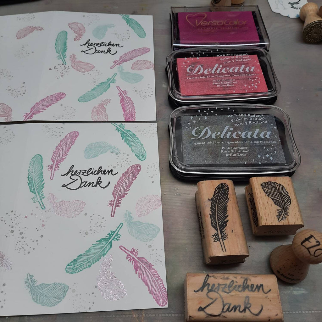 Stempel Daunenfeder