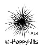 Stempel Feuerwerk und Gras