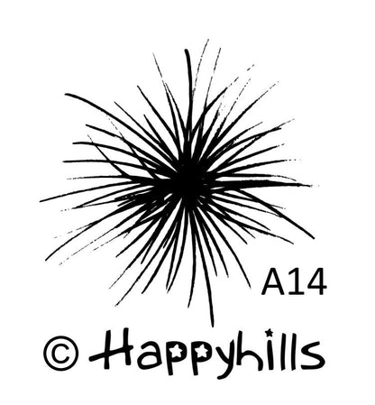 Stempel Feuerwerk und Gras