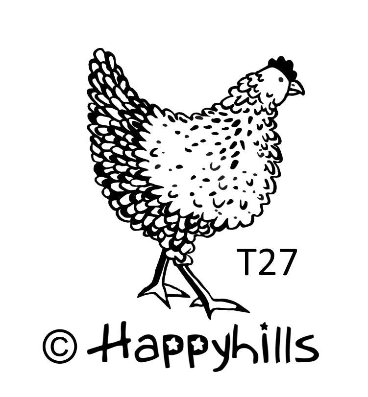 Stempel Huhn läuft