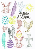 Stempel Huhn läuft