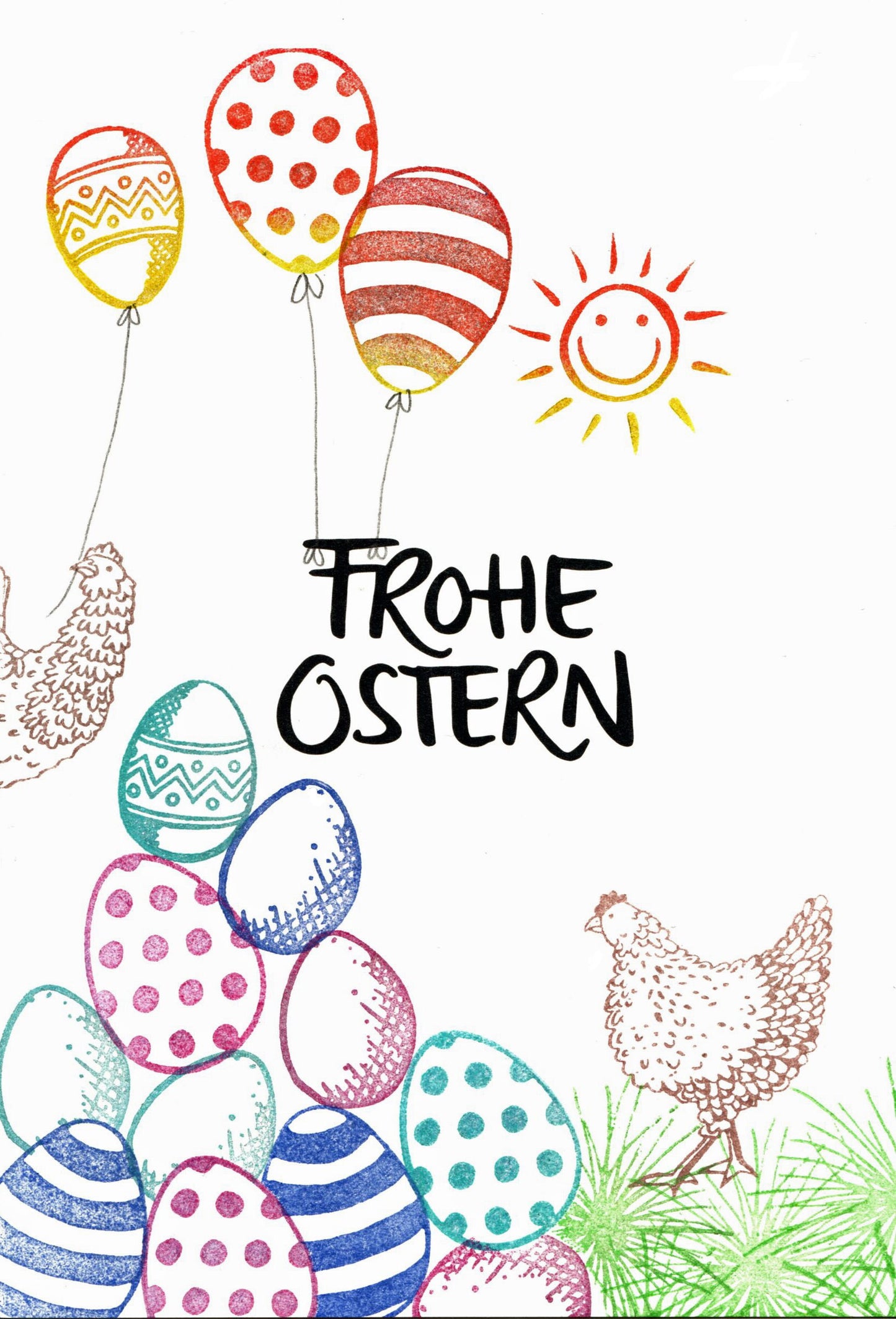 Stempel Ostereier / Luftballons Auswahl oder Set