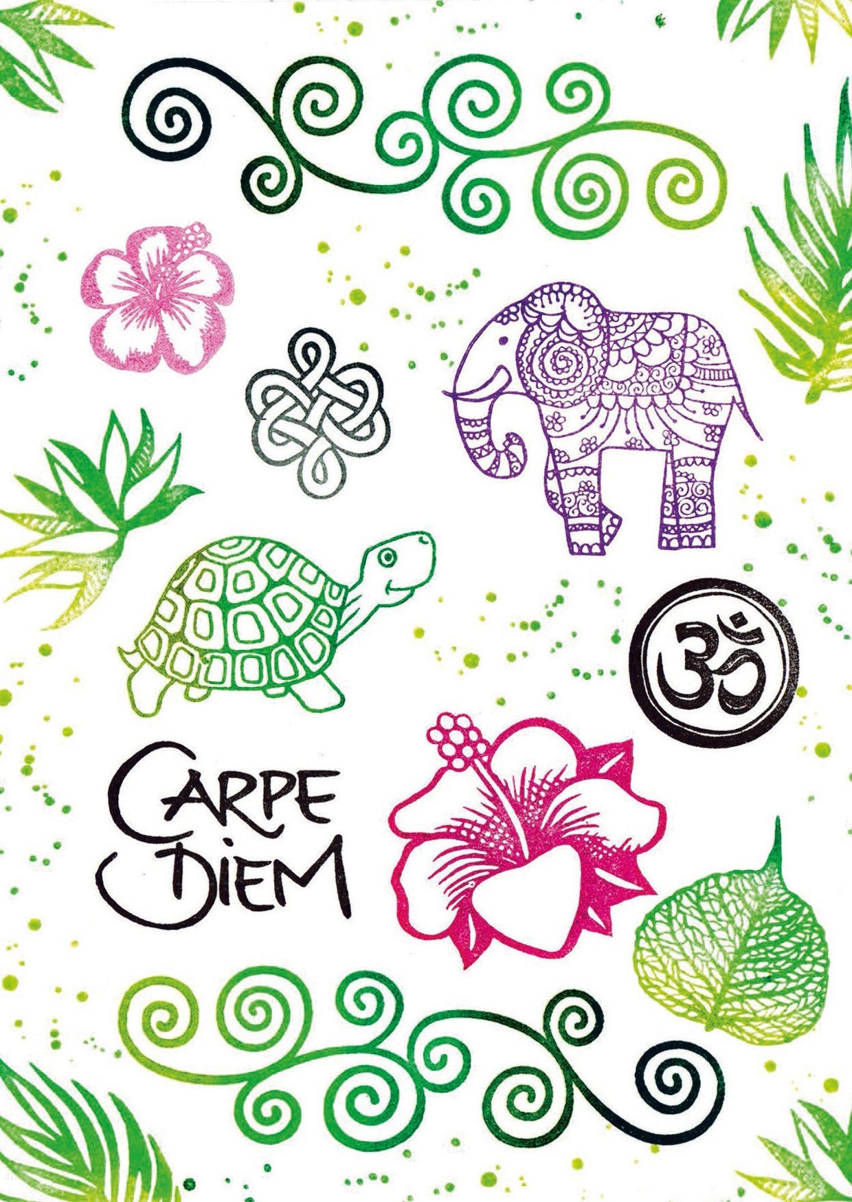 Stempel Blattskelett
