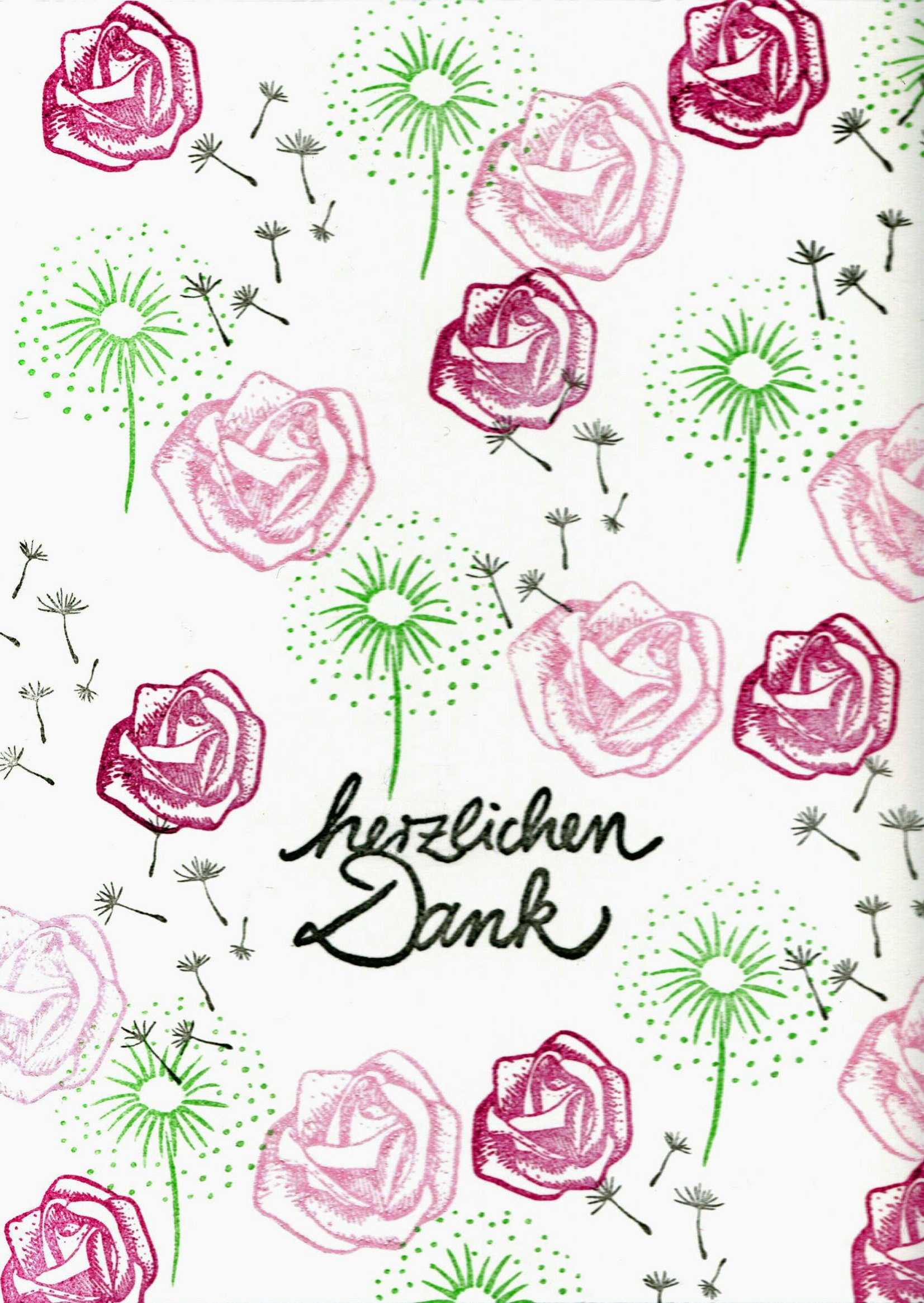 Stempel Rose / Salat