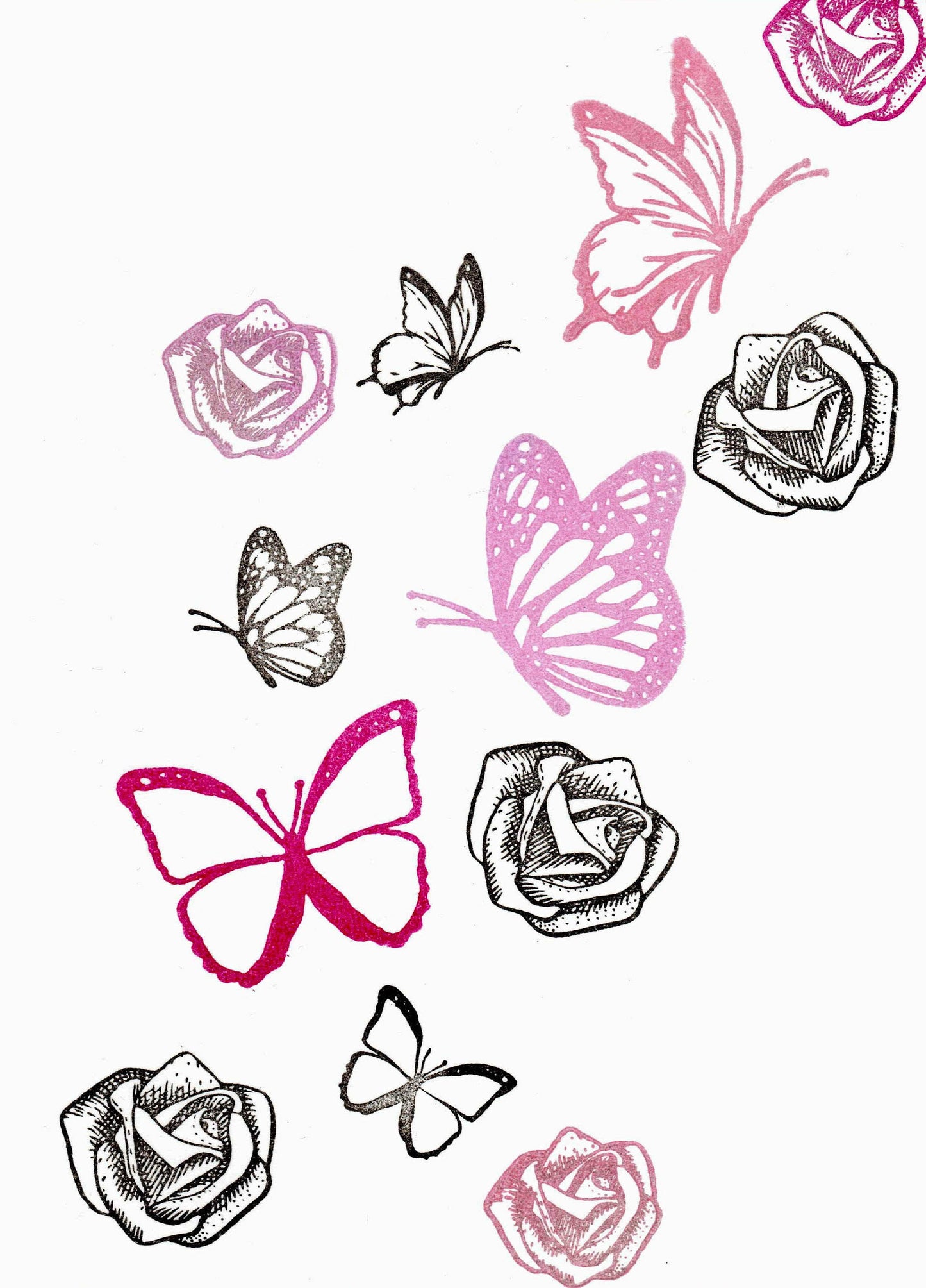 Stempel Rose / Salat